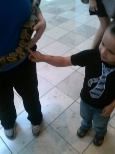 Joaquin with snake