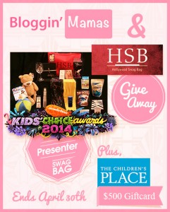 #BlogginMamas $1300 Giveaway of Kids Choice Award Swag Bag and $500 The Children's Place giftcard