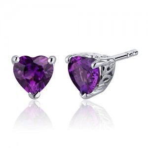 Purple Heart Studs by Bijouxx
