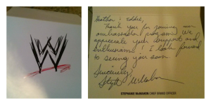 Letter from Stephanie McMahon