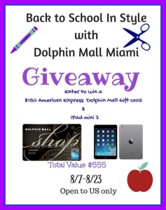 Dolphin Mall Miami Giveaway Ends 8-23-15
