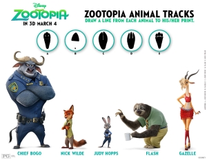 Zootopia animal tracks