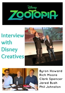 Interviews with Byron Howard, Rich Moore. Clark Spencer. Jared Bush, and Phil Johnston for Zootopia