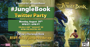 The Jungle Book Twitter Party 8-29-16 at 9p ET. RSVP bit.ly/junglebookrsvp