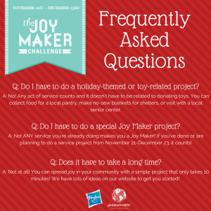 Joy Maker Challenge FAQ Hasbro