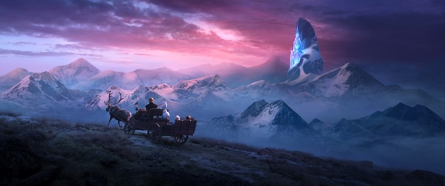 In Walt Disney Animation Studios’ “Frozen 2, Elsa, Anna, Kristoff, Olaf and Sven journey far beyond the gates of Arendelle in search of answers. Featuring the voices of Idina Menzel, Kristen Bell, Jonathan Groff and Josh Gad, “Frozen 2” opens in U.S. theaters November 22. 